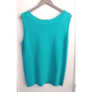 Dress Barn Aqua Sleeveless Top 18/20